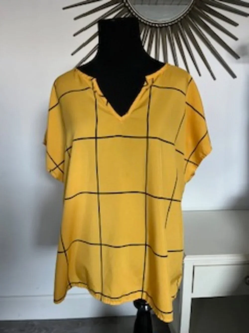 🧡3/15 Geometric Square Pattern Tops Bundle x 2 Women's XL